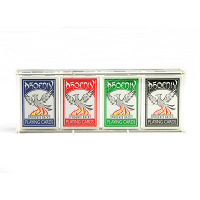Crystal Case - 4 Decks - 52 Wonders Playing Cards Spielkarten Bicycle Fontaine Anyone Orbit Butterfly