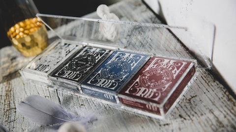 Crystal Case - 4 Decks - 52 Wonders Playing Cards Spielkarten Bicycle Fontaine Anyone Orbit Butterfly